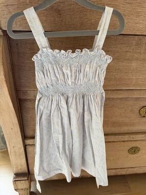 Pixie Lily Smocked Sundress in Pale Blue Floral